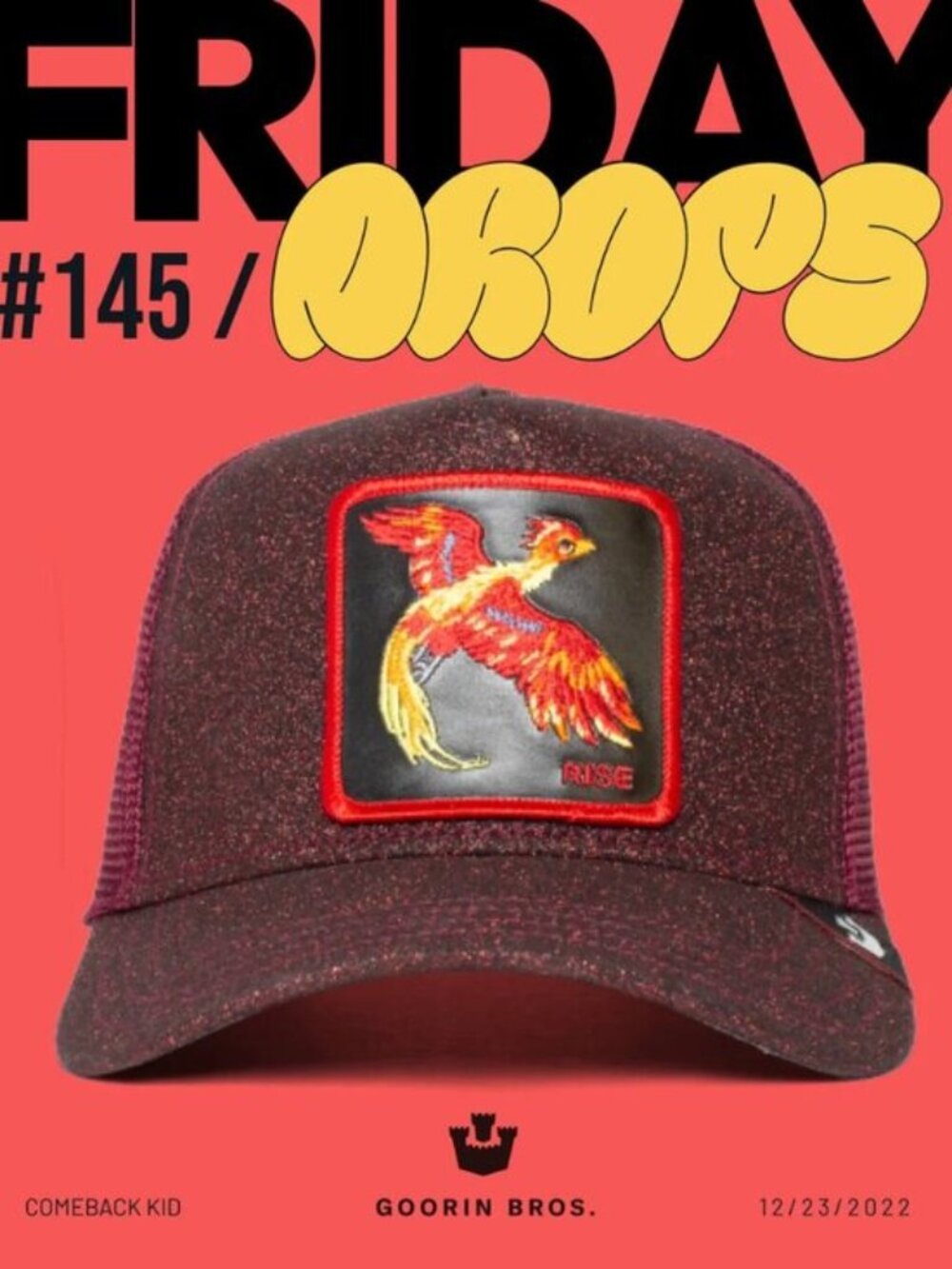 Limited Edition Goorin Brothers "Comeback Kid” Phoenix Rise Trucker Hat